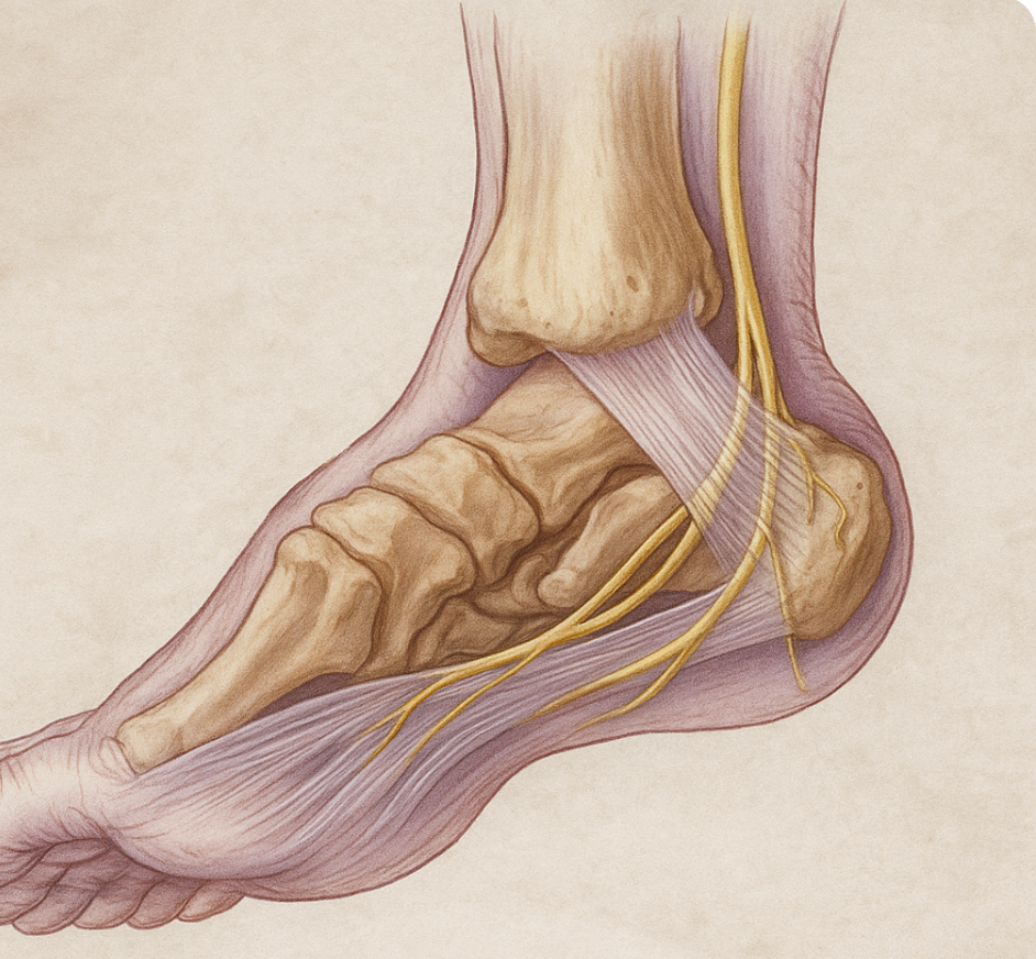 Tarsal tünel sendromu — ayak bileğinde tibial sinir sıkışması, taban yanma hissi