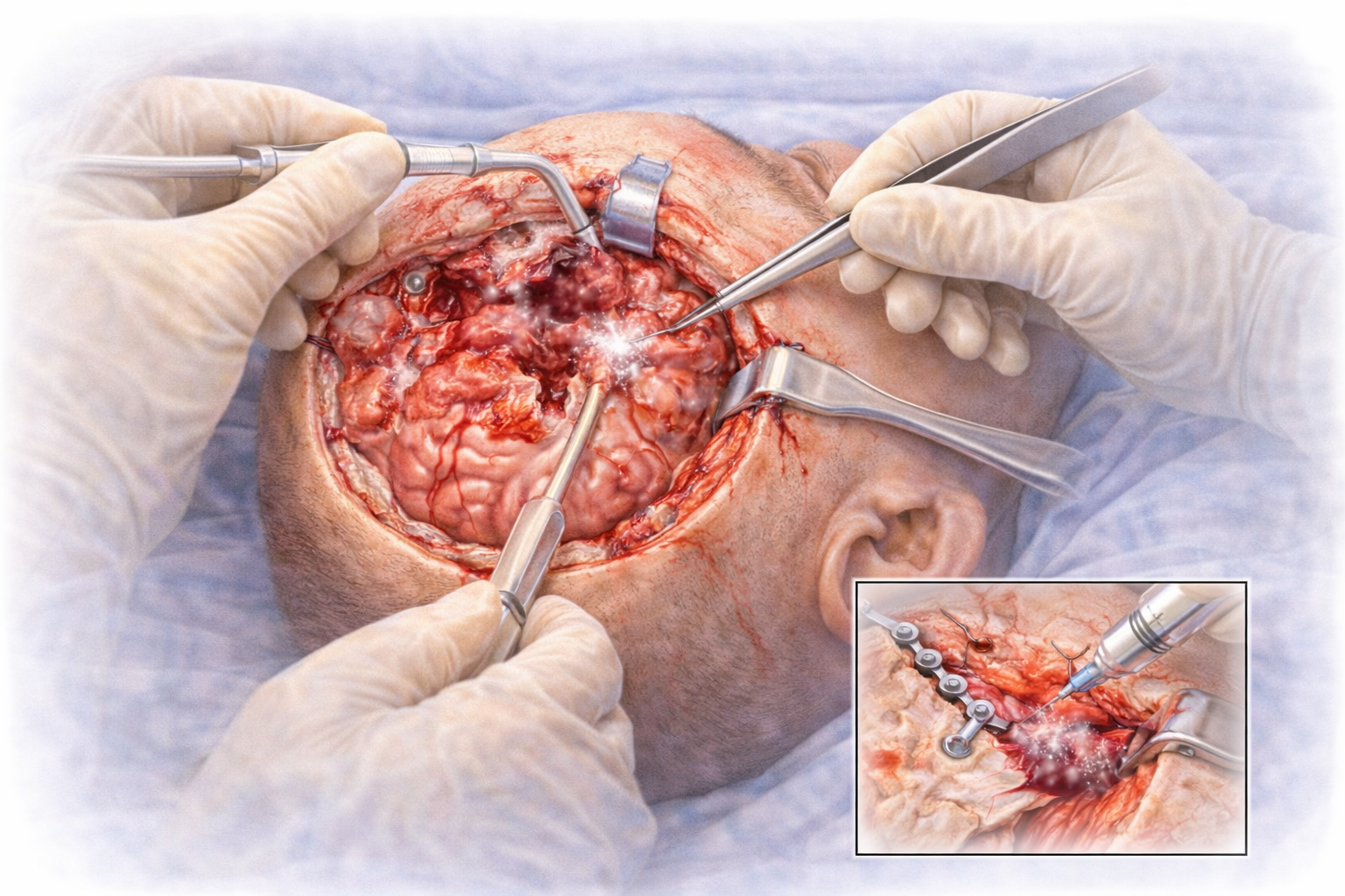 Kafa Travması Ameliyatları — epidural ve subdural hematom cerrahisi görseli